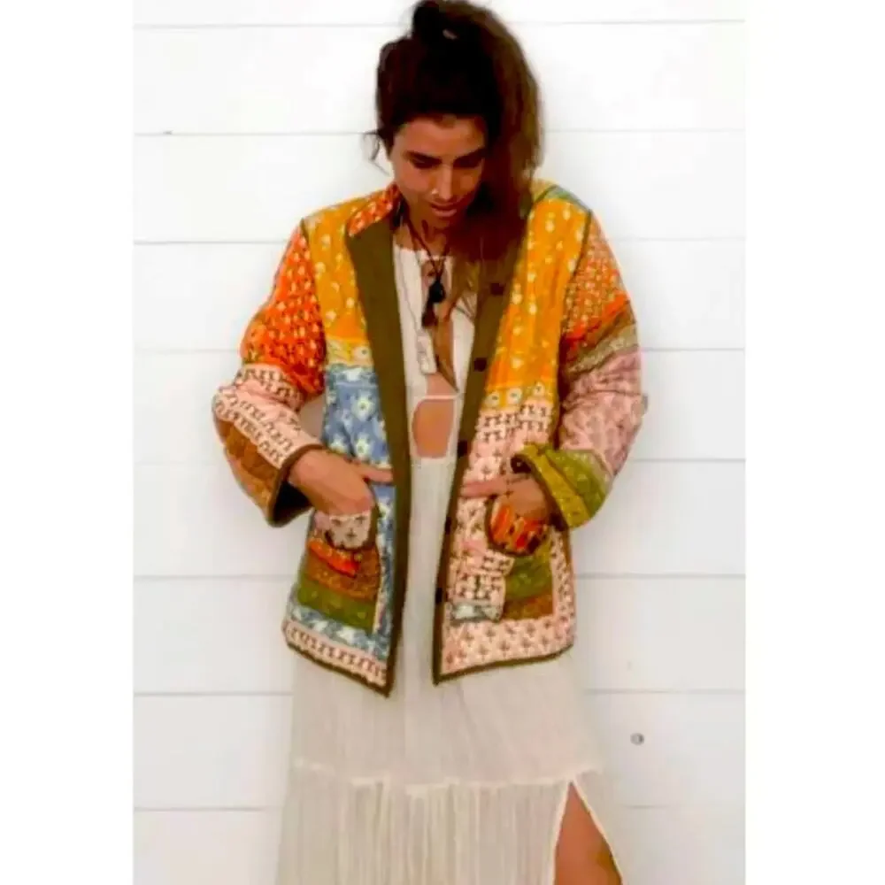 NEW Jen’s Pirate Booty golden gate quilted jacket XS (fits up M) REVERSIBLE$265 - Picture 2 of 6